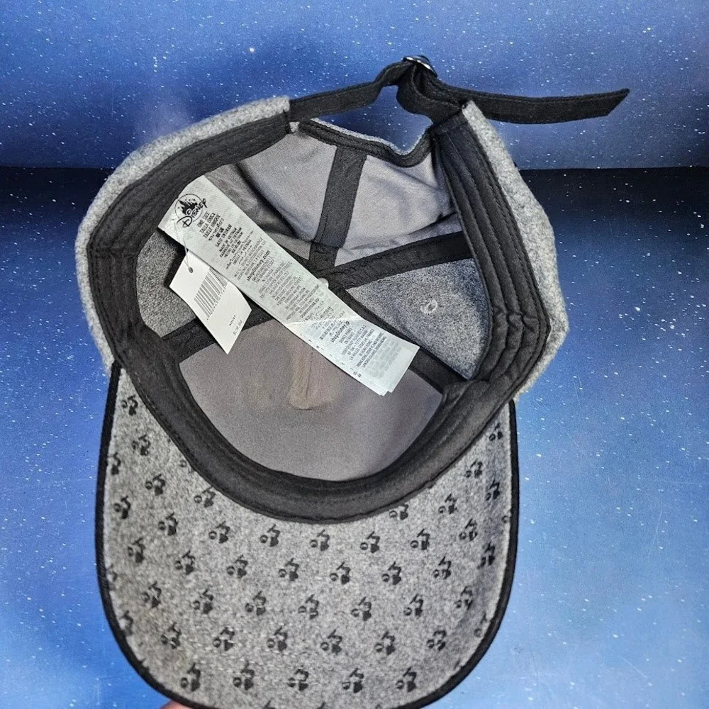 Disney Pixar Animation Studios Hat Mens OS Grey Black Leather Patch Luxo Lamp